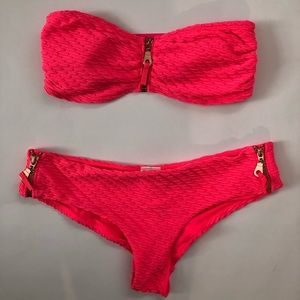 NEON PINK TWO PIC SWIM SIZE 6 by H&M